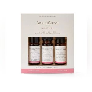 AromaWorks "Nurture" 100% Essential Oils Wellbeing Trio & Candle